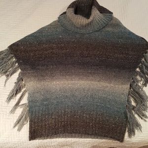 Cowl neck poncho